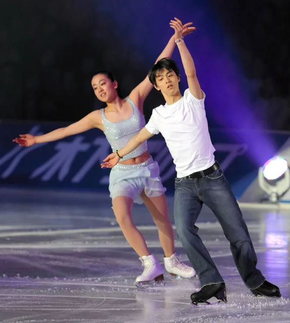 淺田真央（左）和羽生結弦多次同台。翻攝日本yahoo