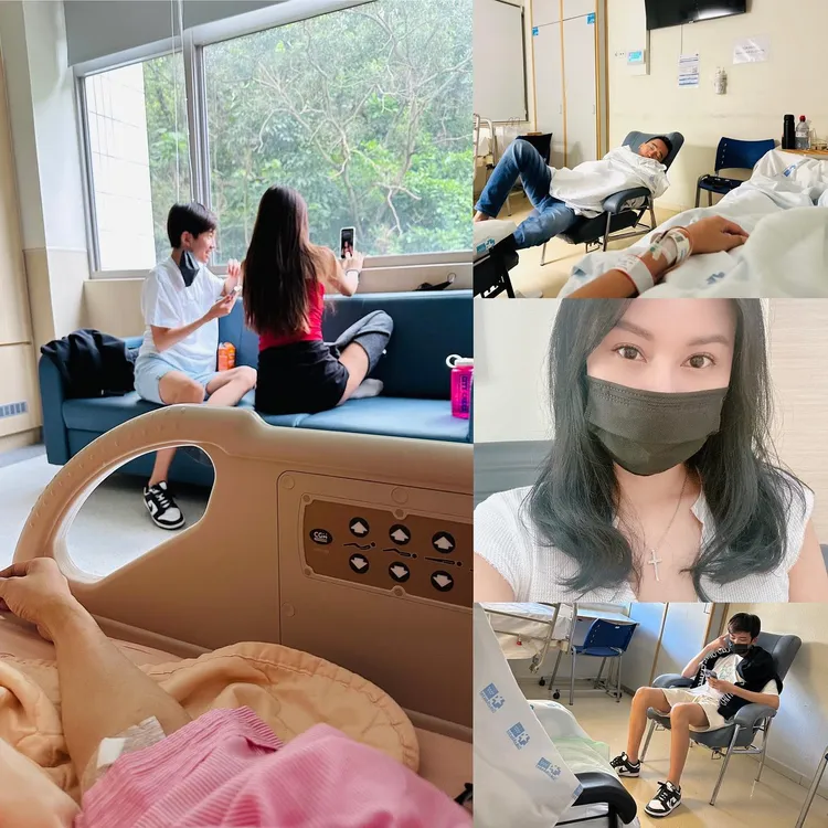 洪曉蕾從在西班牙就醫到回台住院，前夫王世均都在旁相伴。翻攝洪曉蕾臉書