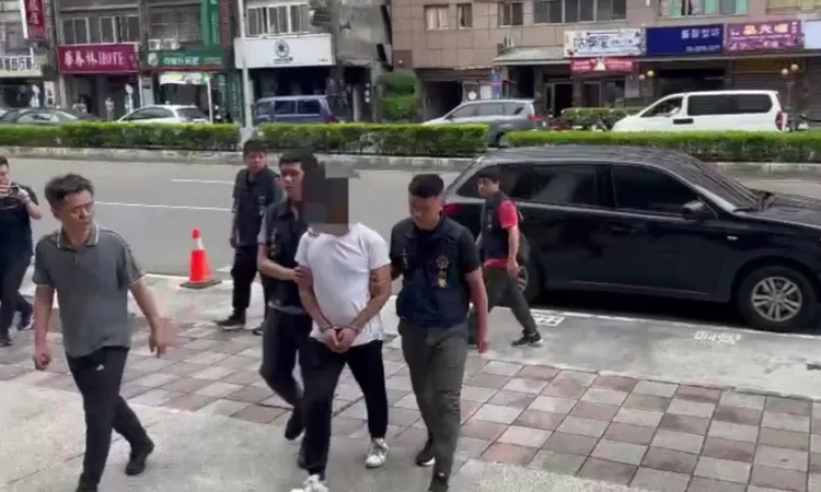 警方今天上午逮獲該名男子。翻攝畫面