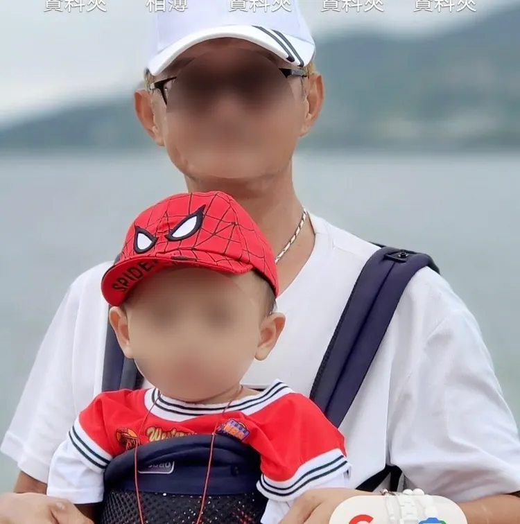 杜男與當時2歲的兒子溫馨同框。取自杜男臉書