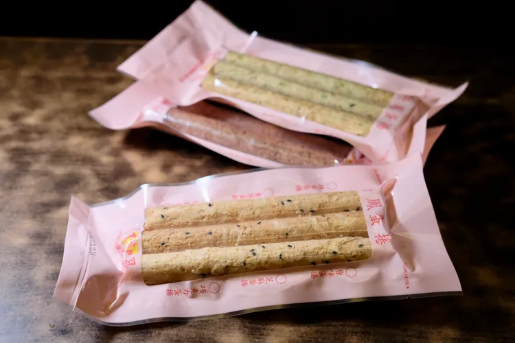 丹鳳蛋捲的芝麻、香蔥和巧克力蛋捲 。主辦單位提供