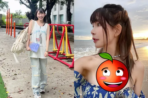 「隱乳女神」阿樂不藏了!墾丁解放領口 網驚呼:上衣快掉下來了