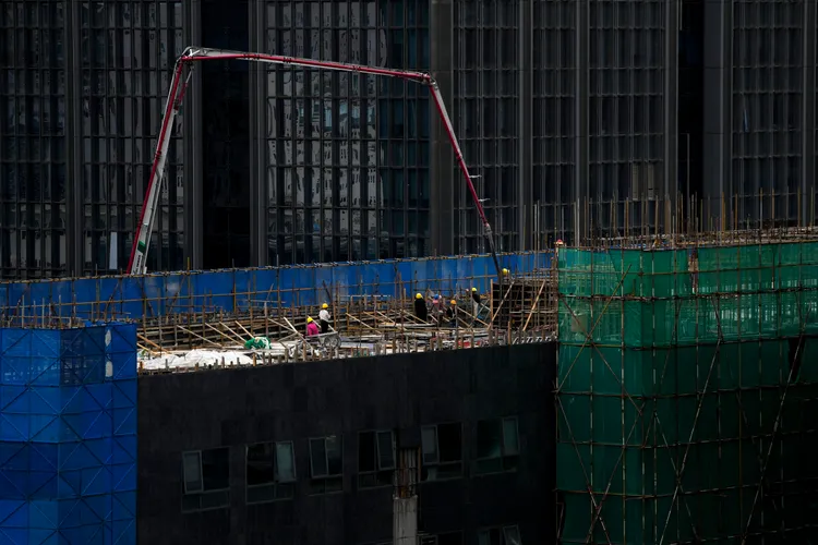 北京一處商辦工地。資料照片