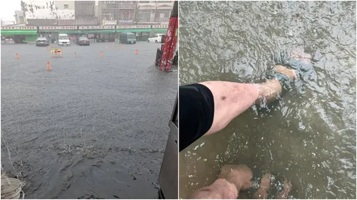 图辑|雨炸台南「比台风夸张」! 是否停班课?黄伟哲回应了