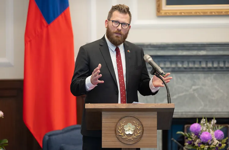 馬提亞稱讚台灣的民主是全世界楷模。總統府提供