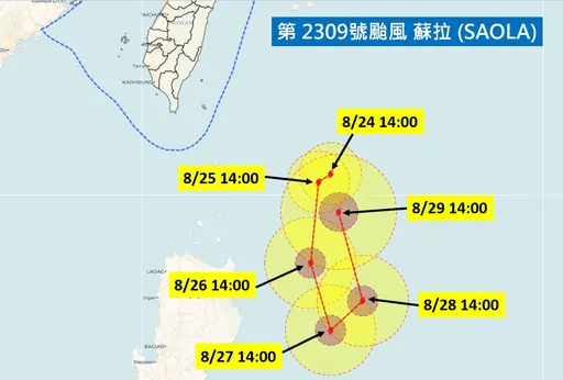 蘇拉強度上看強颱 「花5天回原點」詭異路徑曝光!網驚:賣來亂