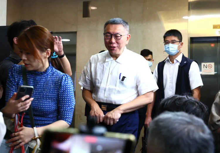 發言惹議，柯文哲心情未受影響。彭欣偉攝