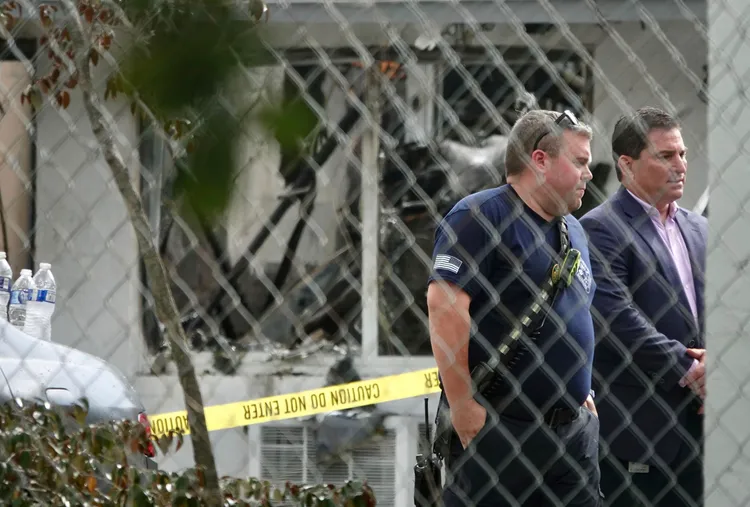 鑑識人員到場調查。美聯社