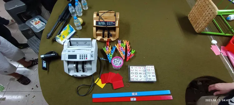 查扣賭具。蘆竹警分局提供