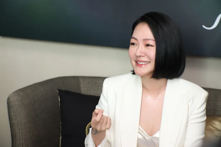 小S今日出席資生堂極上御藏傳奇眼霜新品發表活動。攝影中心攝