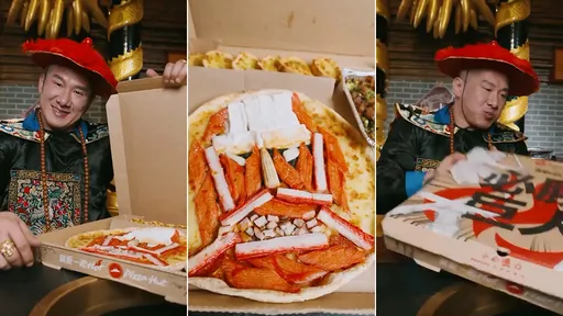 館長開吃必勝客「巨人披薩」 3字點評扔盒閃人
