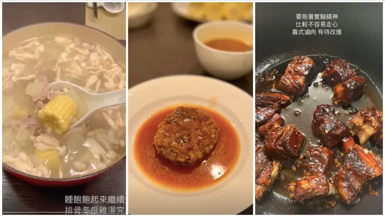 蔡依珊燒得一手好菜，經常在社群分享成果。翻攝蔡依珊IG