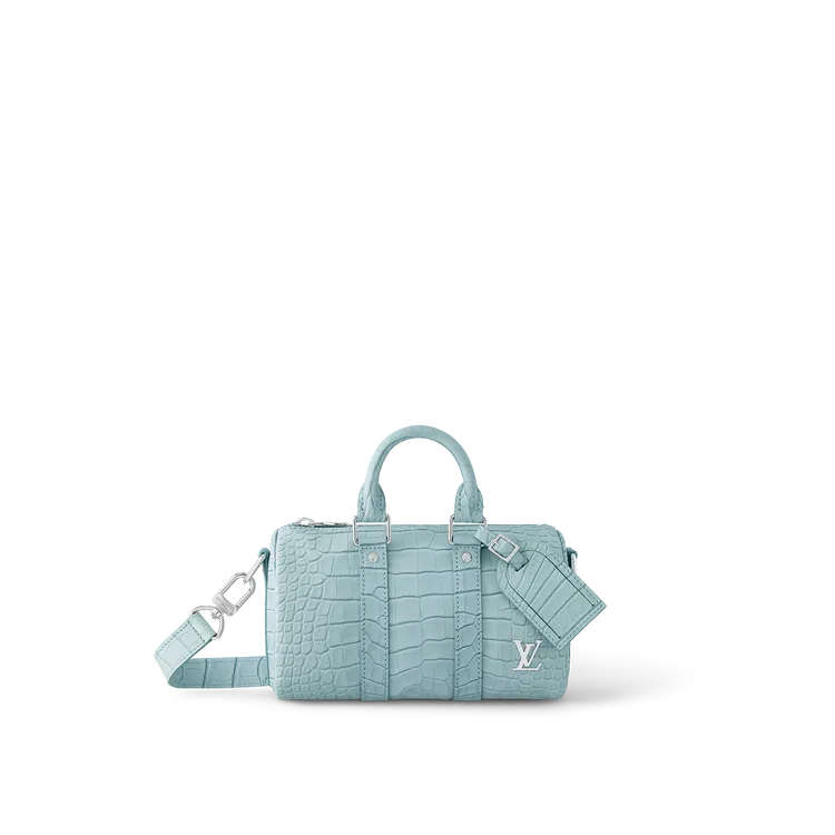 天空藍色Keepall Bandoulière 25，87萬5000元。品牌提供