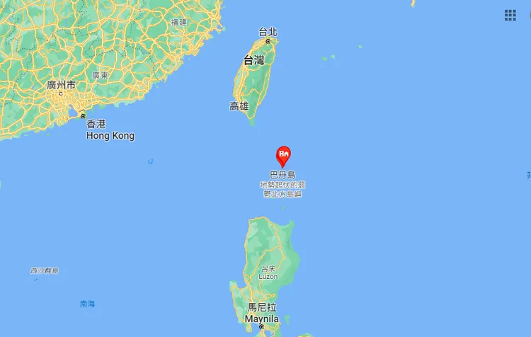 巴丹群島距台灣與菲律賓呂宋島之間。翻攝Google地圖