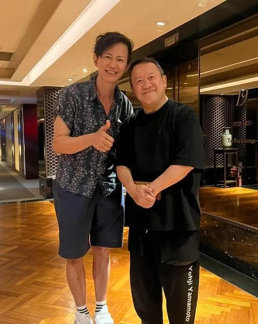 曾志偉在晶華酒店被項明生捕獲。翻攝項明生臉書