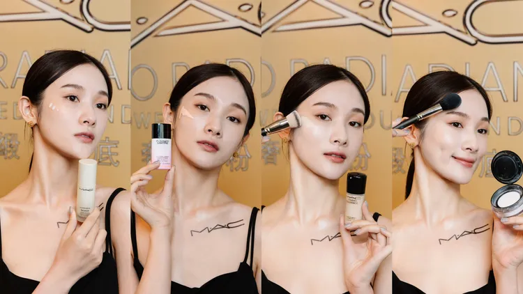 打造擁有「耀眼底光」底妝的4步驟。品牌提供