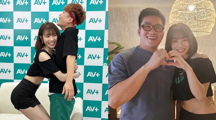 河北彩花來台時曾與蔡阿嘎及Joeman分別合照。翻攝蔡阿嘎及Joeman的IG