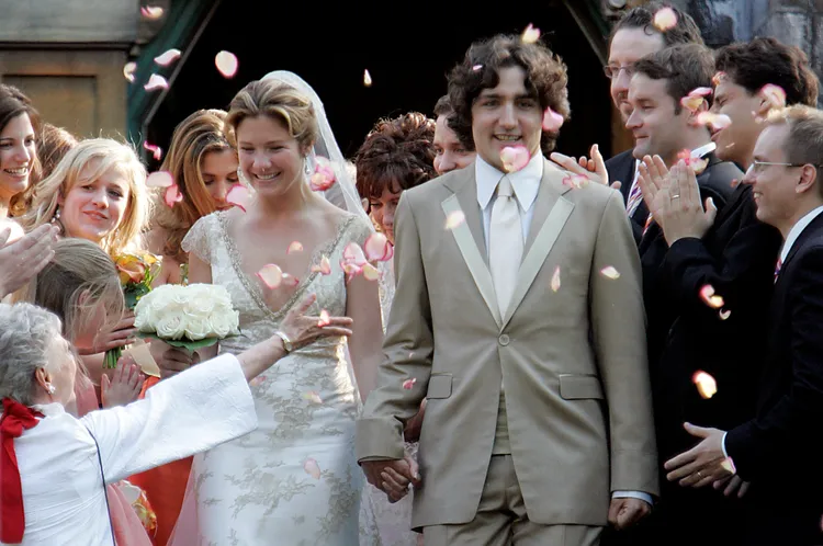 杜魯多與蘇菲2005年5月28日在蒙特婁結婚。路透社