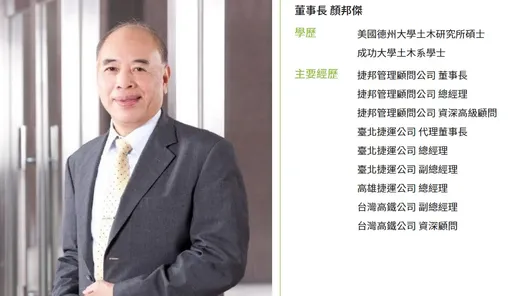 曾任北捷、高捷總經理 台中捷運新任董事長顏邦傑今上任