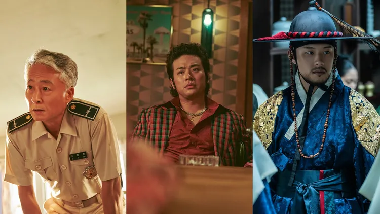 《神鬼海底撈》自己人打自己人，兩大反派金鍾洙（左圖起）與朴正民都入圍男配角，將迎戰《晝盲神探》金聖喆。車庫娛樂提供