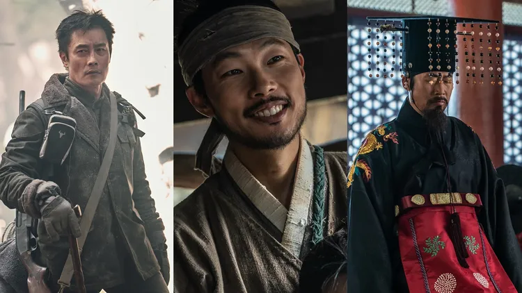 《水泥烏托邦：末日浩劫》李秉憲（左圖起）在最佳男主角獎項，要對抗《晝盲神探》柳俊烈及柳海真。車庫娛樂提供