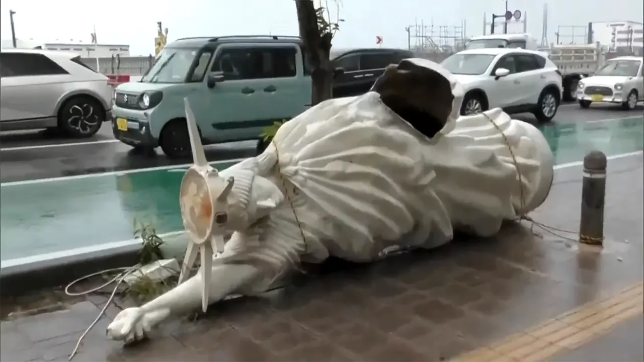 周四(7/3)的沖繩街頭。美聯社