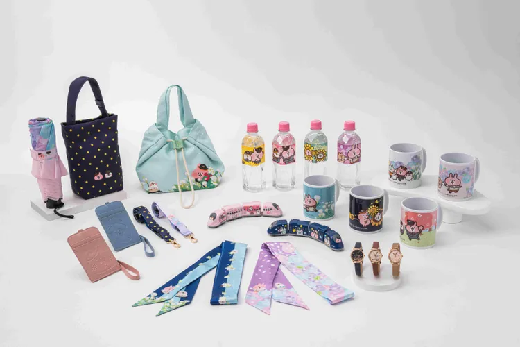 配合高鐵新版彩繪列車首發，高鐵推出多樣可愛聯名商品提供粉絲蒐藏。業者提供