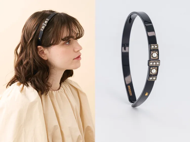 紙醉金迷髮箍-黑，8800元。品牌提供