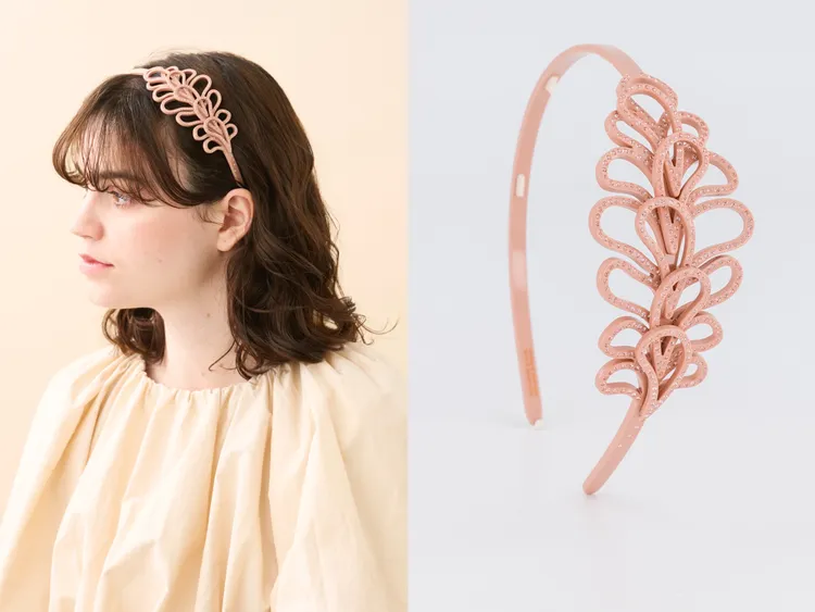 水晶綻放髮箍-粉，1萬9900元。品牌提供