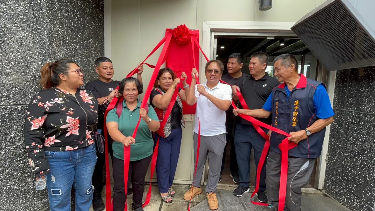 那瑪夏社區運動中心今日揭牌。原民會提供