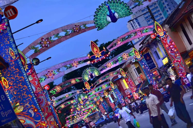 印度排燈節點燈。《新加坡旅遊局》提供