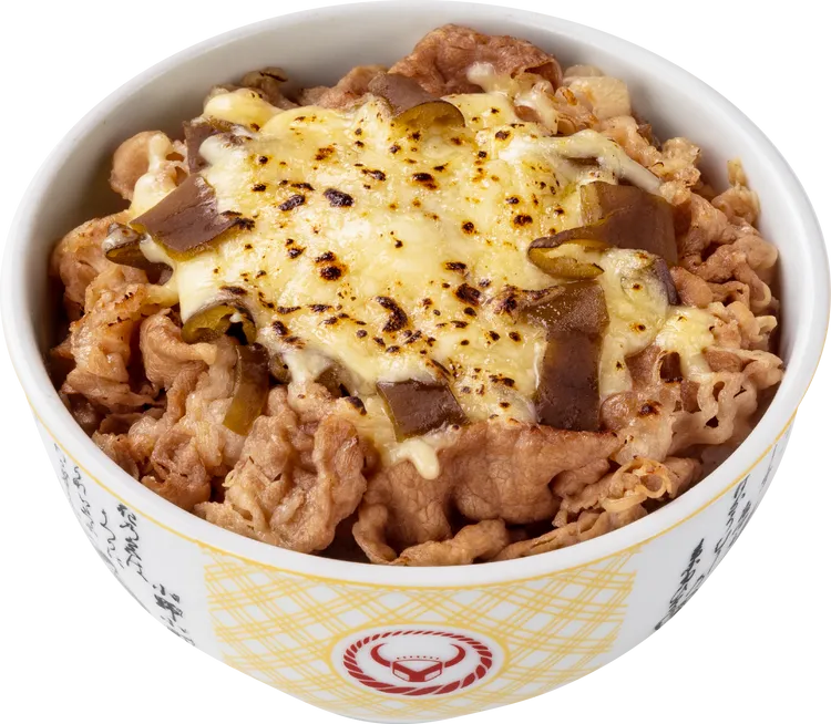 炙燒剝皮辣椒起司牛、豚丼示意圖。吉野家提供
