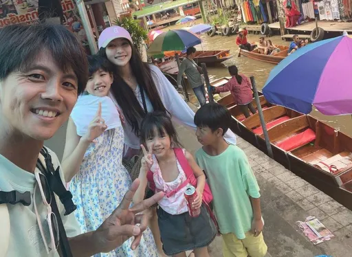 阿翔帶全家遊泰國 老婆Grace大象保護區上演驚魂記