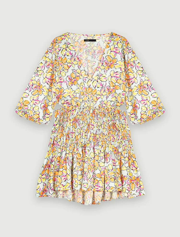 Maje印花洋裝，1萬2590元。品牌提供