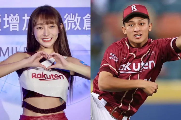 林襄（左）被拍到和樂天球員馬傑森牽手約會，夜宿香閨。資料照片