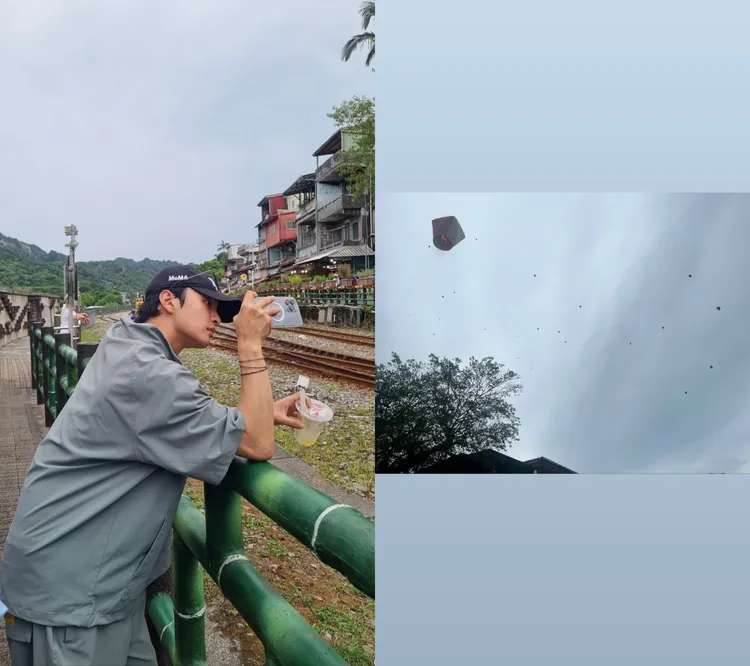 金旻載昨天還去的平溪放天燈。翻攝金旻載IG