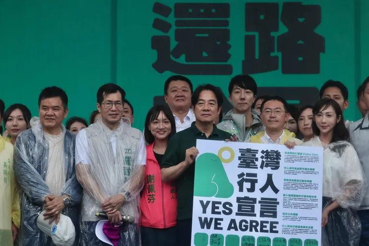 賴清德上台致詞。林林攝