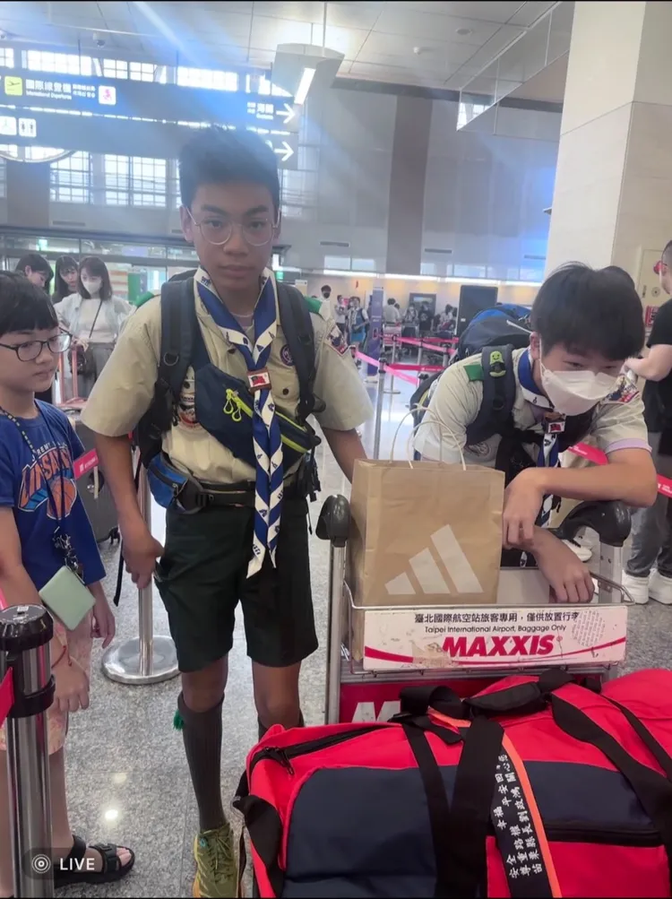 就讀大安國中的林玠鋒說，看到中華民國國旗飄揚在國際舞台上，內心很激動。翻攝畫面