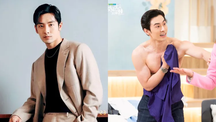 管麟近日在台劇《女兒大人加個賴》脫衣演出，大方放送好身材。左圖品牌提供、右圖衛視原創提供