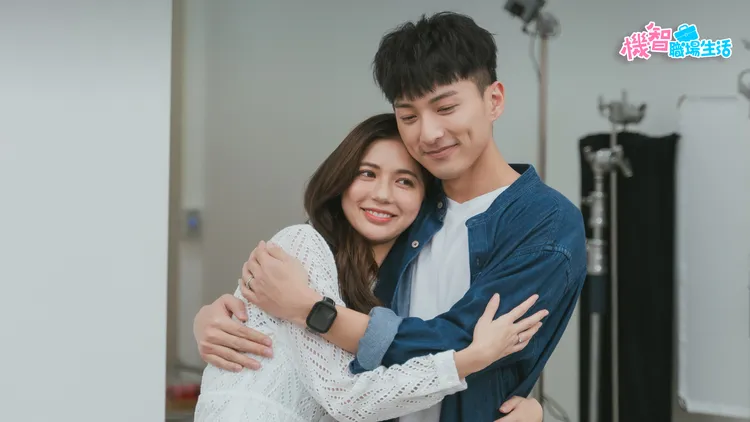 鍾岳軒（右）與鄭芯恩也迎來美好結局。LINE TV、TVBS提供