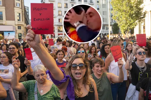 西班牙民眾生氣了「強吻太噁心」 示威要足協主席下台