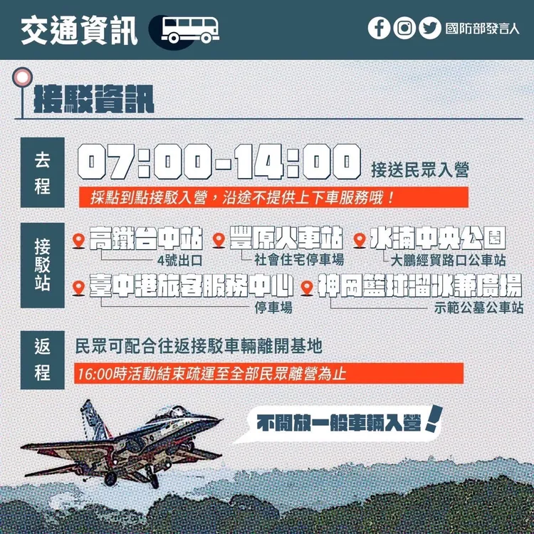 接駁方式。軍方提供