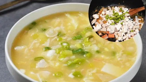 小孩最爱!暖呼呼咸蛋蟹肉豆腐羹 30秒让你轻松上菜