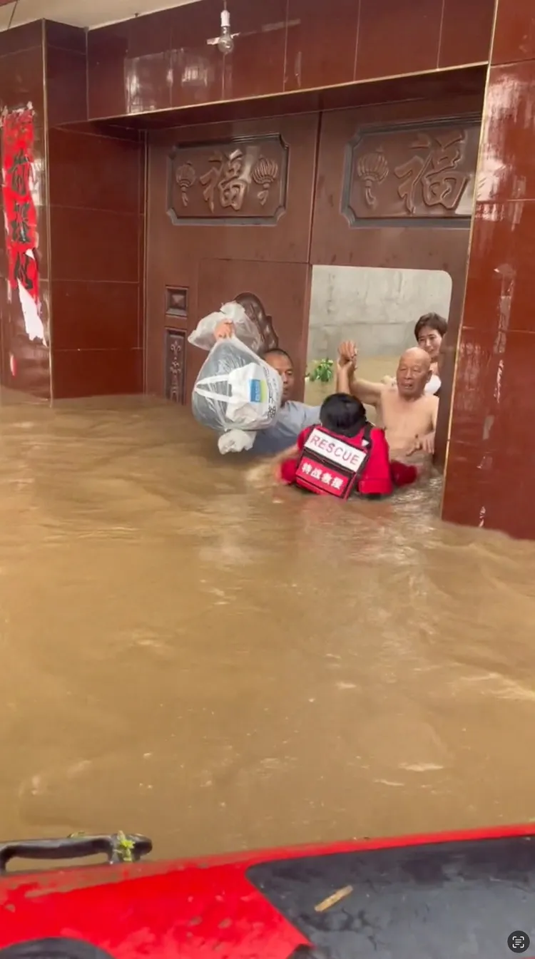 中國京津冀水患。資料照片