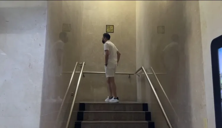 汪小菲一身休閒出庭。陳彩玲攝