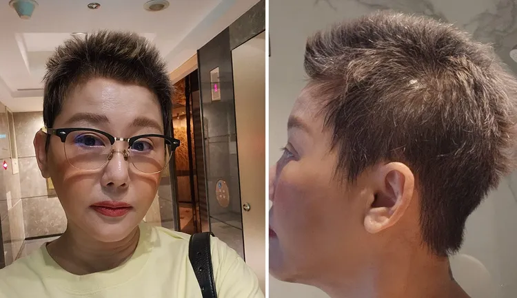 藍心湄對新髮型「愛炸惹」。翻攝藍心湄臉書