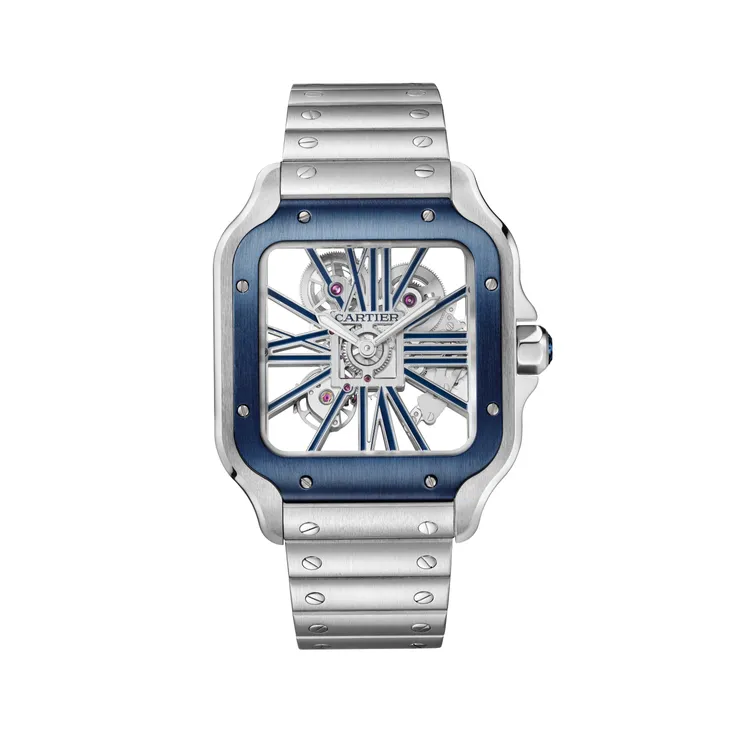 王柏傑很想入手的Santos de Cartier鏤空腕錶，約101萬元。品牌提供