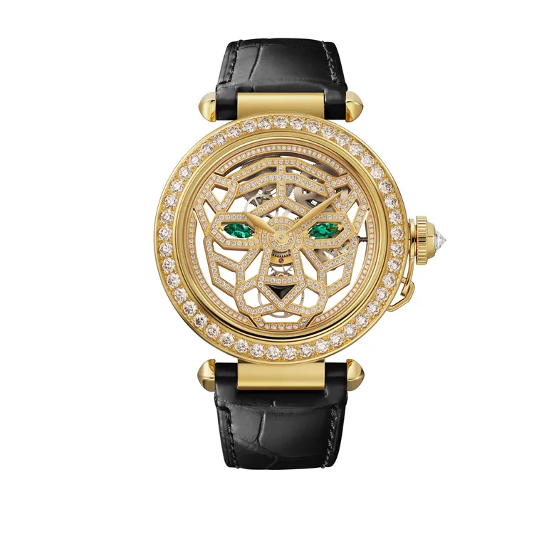 Pasha de Caretier美洲豹鏤空裝飾腕錶，約422萬元。品牌提供