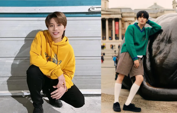 泰一（左圖）收工騎機車遇車禍，辰樂替他澄清是對方沒看紅綠燈肇事。翻攝泰一IG、NCT推特