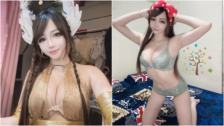 被襲胸揉乳的果果，擁有傲人上圍、豐滿好身材。翻攝自果果IG